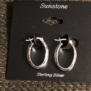 Sterling Silver Oval Earrings